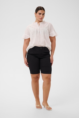 KAFFE CURVE - Blusa 'KALiona' em branco