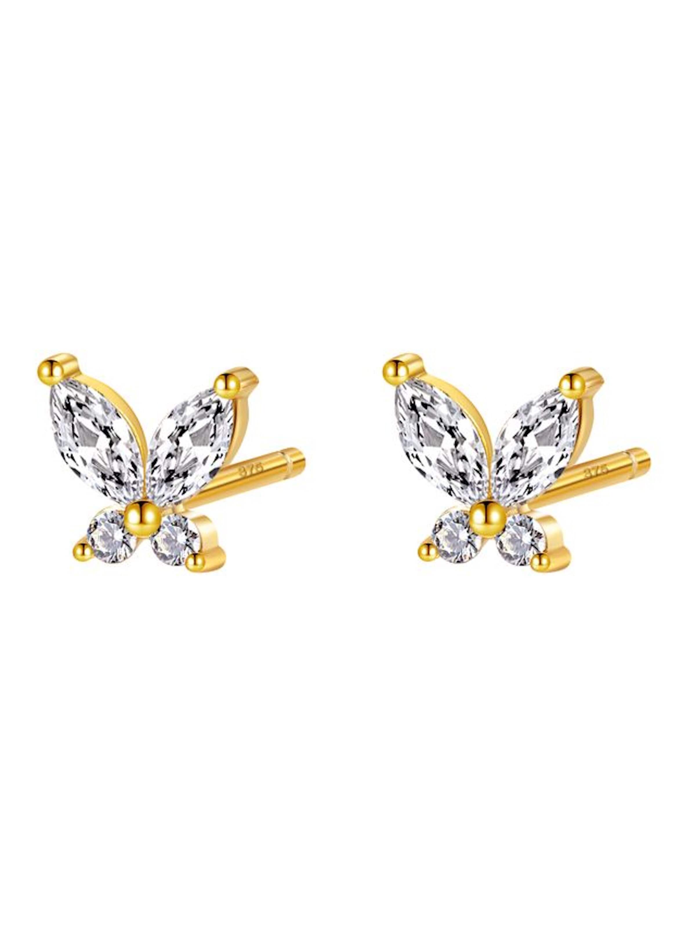 Dear Me Ohrringe 'Metamorphosis'‌‌‌‌ in Gold: Vorderseite
