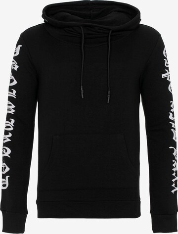 CIPO & BAXX Sweatshirt in Zwart: voorkant