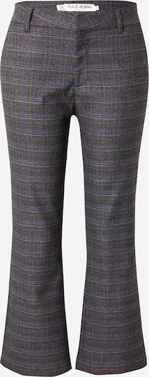 PULZ Jeans Pantalon 'BINDY' en bleu-gris / brocart / anthracite / blanc, Vue avec produit