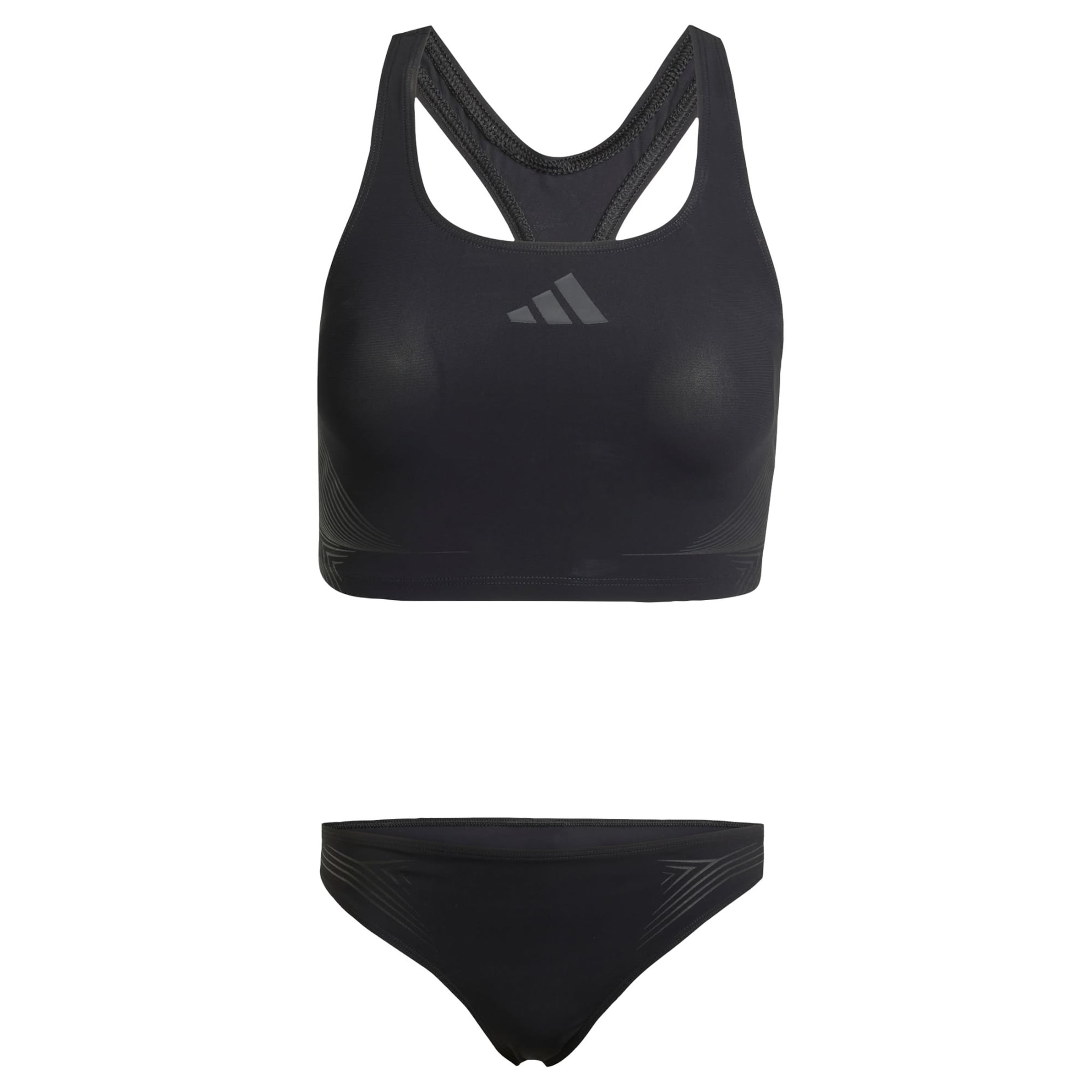 ADIDAS PERFORMANCE Bygelfri Sportbikini 'Lanelux' i svart: framsida