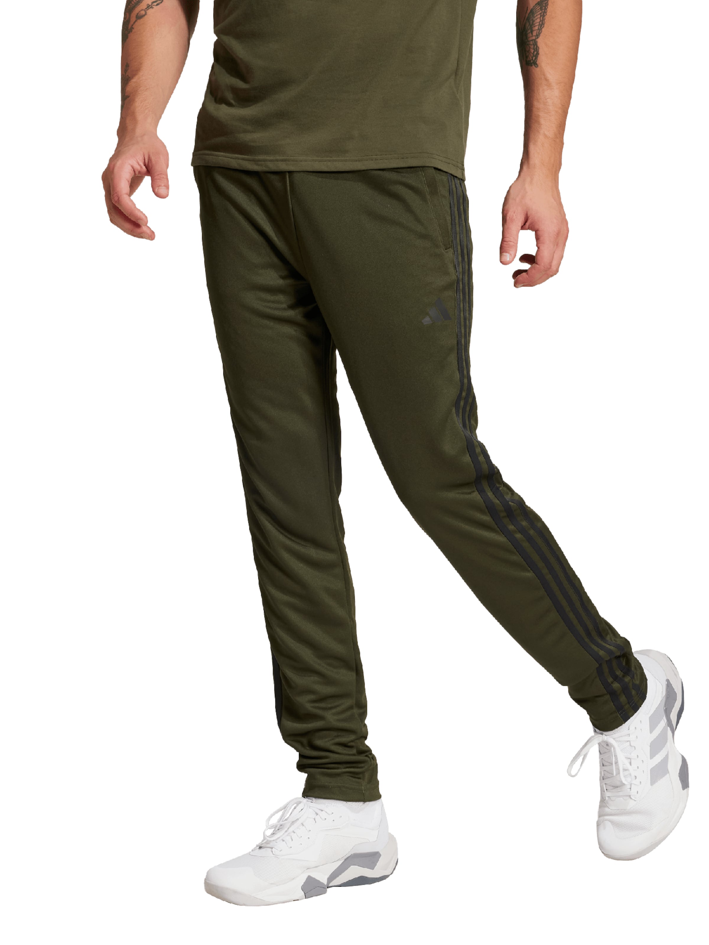 ADIDAS PERFORMANCE Конический (Tapered) Спортивные штаны 'Essentials' в Зеленый: спереди