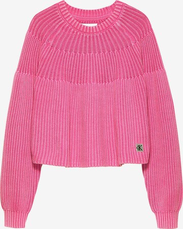 Pull-over Calvin Klein Jeans en rose : devant