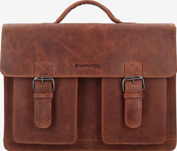 Borsa portadocumenti 'Montana' di Greenland Nature in marrone: frontale