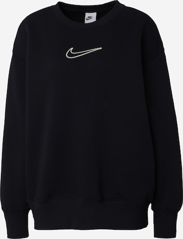 Nike SportswearSweater majica 'PHNX FLC' - crna boja: prednji dio