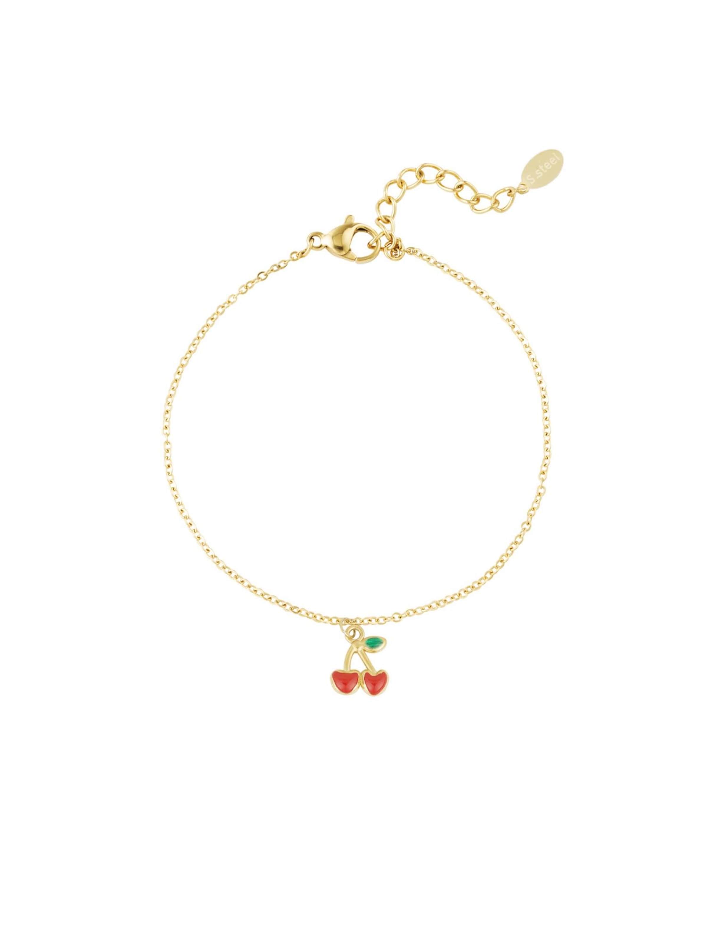 Cala Rose Armband 'CHERRY'‌‌‌‌ in Gold: Vorderseite