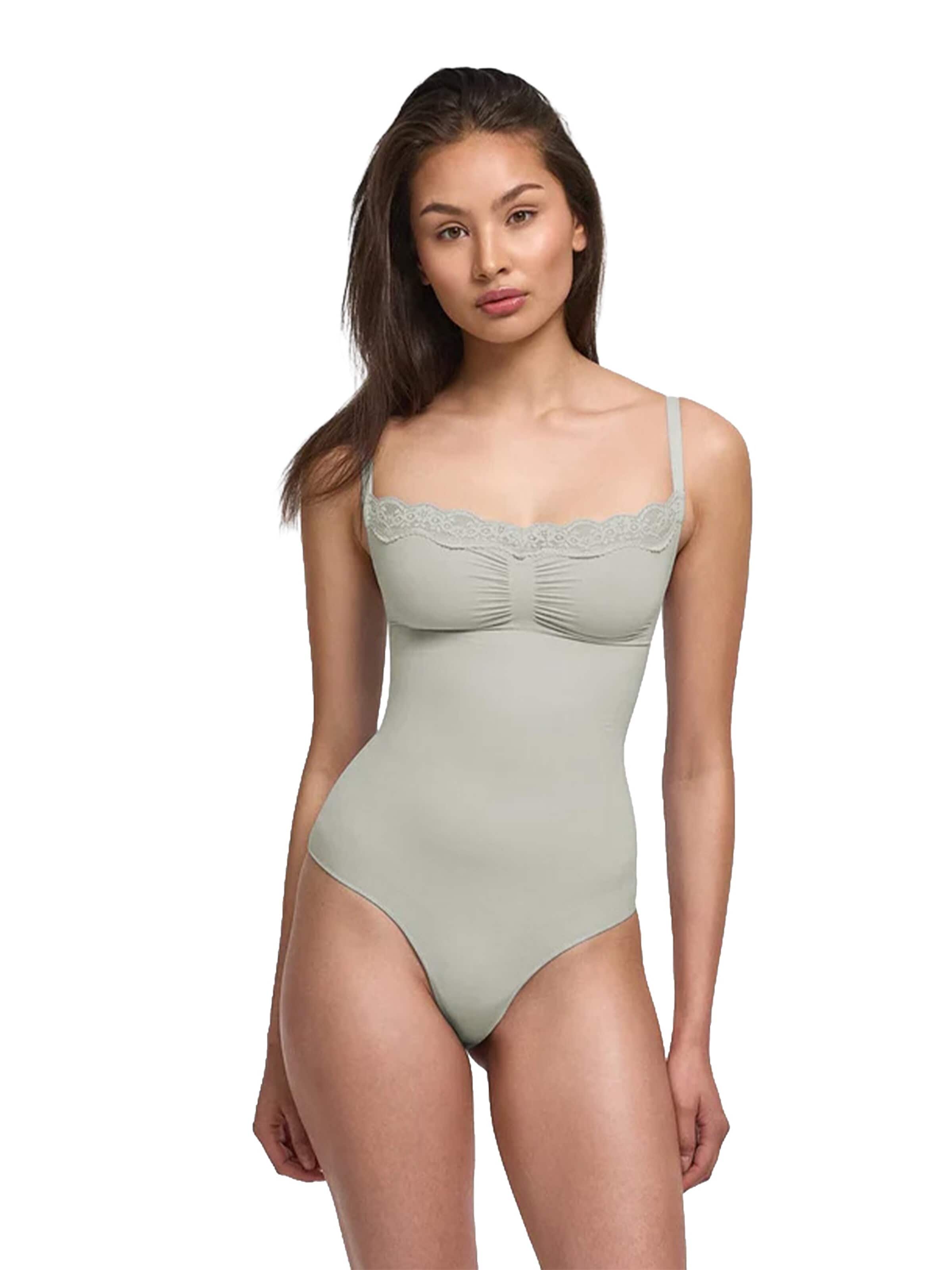 Body modellante 'Bodysuit Sculpting Shapewear mit Lace' di cfab in verde