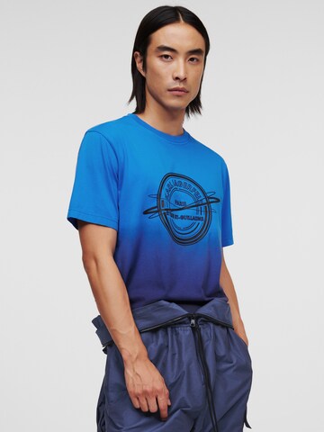 Karl Lagerfeld Тениска в синьо: отпред