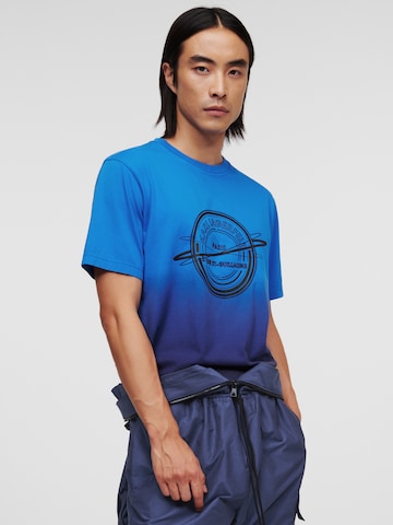 zils Karl Lagerfeld T-Krekls: no priekšpuses