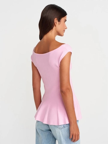 Dilvin Knitted Top in Pink