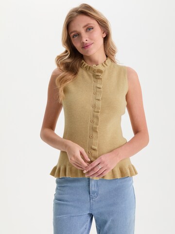 Imily Bela Knitted vest in Green: front