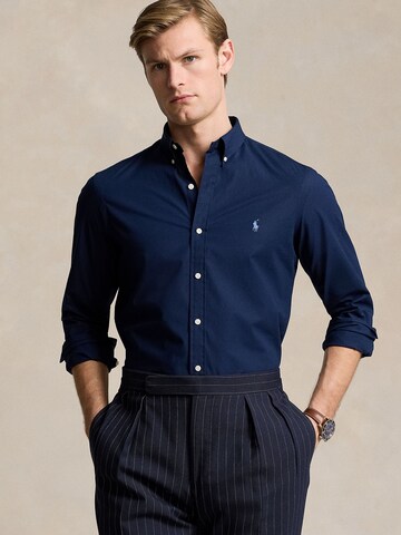 Slim fit Camicia di Polo Ralph Lauren in blu: frontale