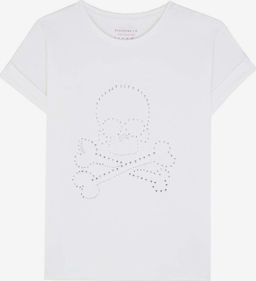 T-Shirt Scalpers en blanc : devant