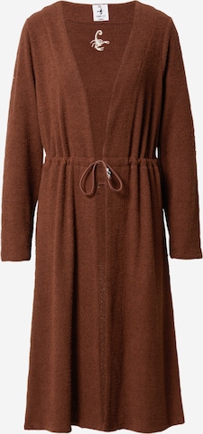 VIERVIER Knit cardigan 'Fatima' in Brown: front