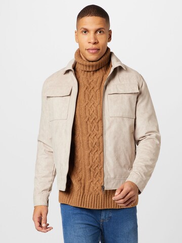 JACK & JONES سترة غير رسمية 'ROCKY PAYTON' بلون بيج: الأمام