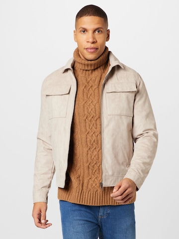 JACK & JONES - Chaqueta de entretiempo 'ROCKY PAYTON' en beige: frente