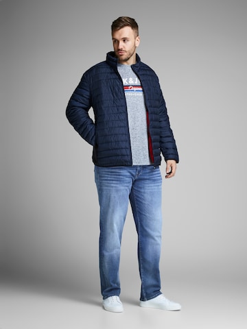 Jack & Jones Plus Slimfit Džíny 'Tim' – modrá