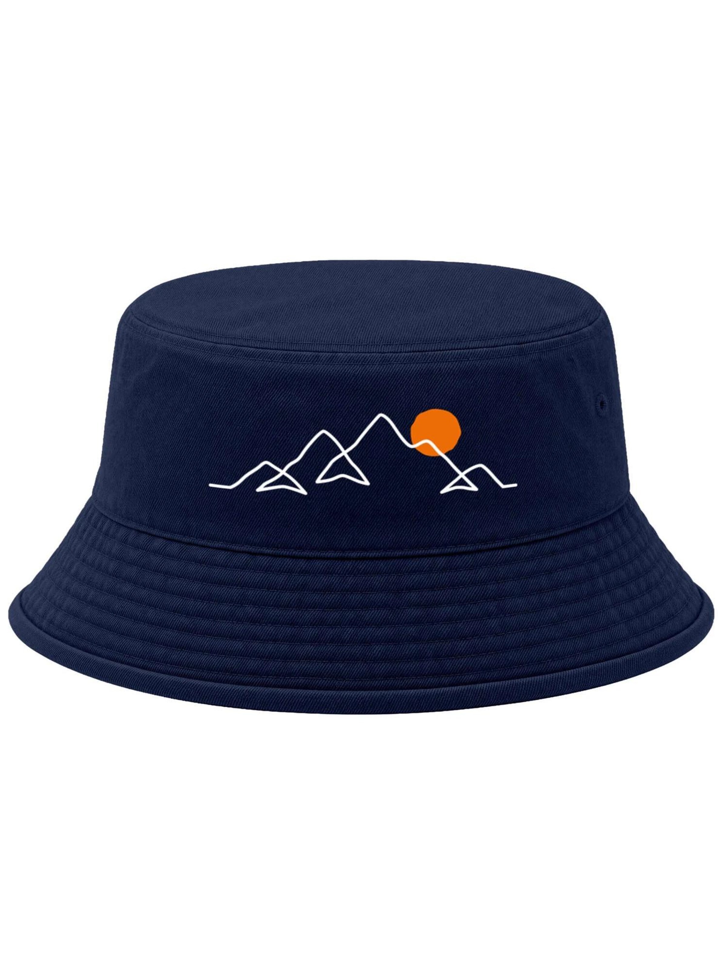 Neverless Hat 'Berg Linie' in Blue: front