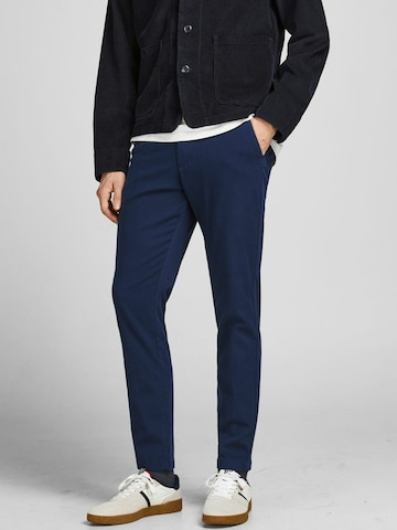 JACK & JONES Regular Chino Pants 'Ollie' in Blue: front