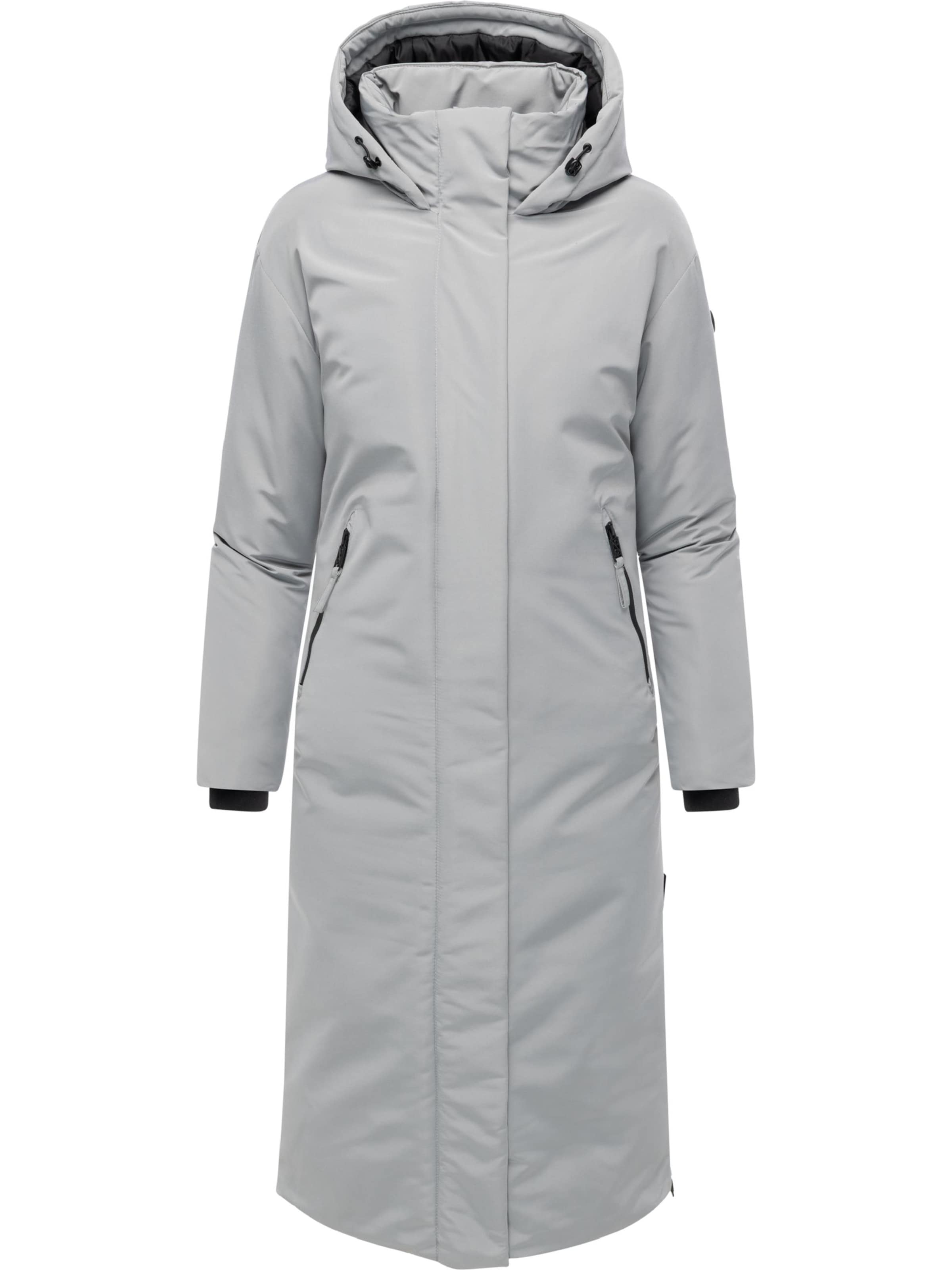NAVAHOO Mantel 'Schneewächter 14' in Grau: Vorderseite