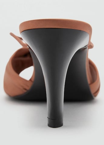 MANGO Mules 'Frunci' in Bronze