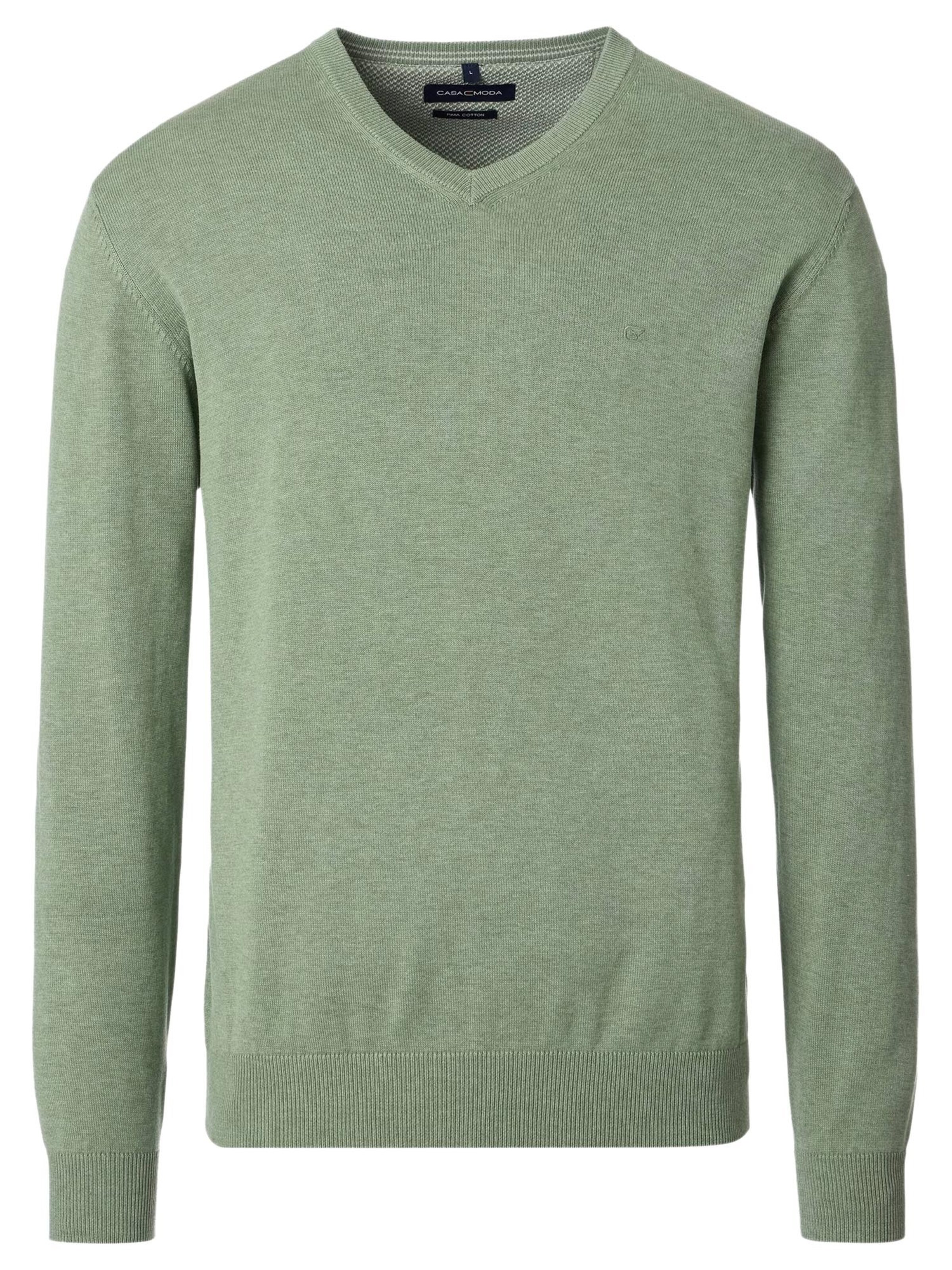 CASAMODA Sweater 'Basic' in Green: front