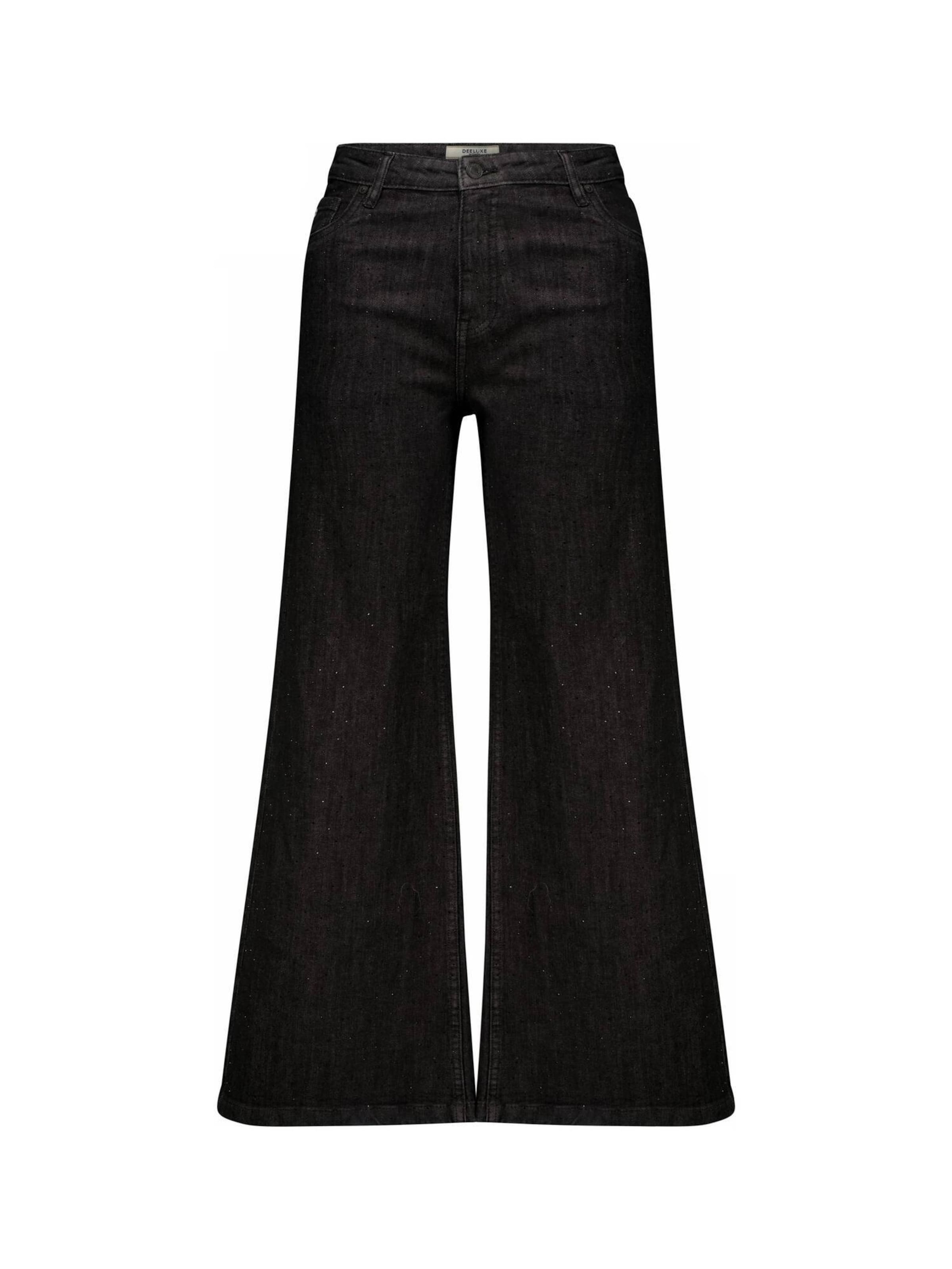 Deeluxe Flared Jeans 'Elda' in Schwarz: Vorderseite
