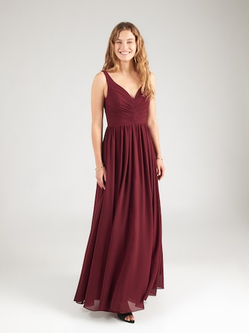 mascara - Vestido de noche en rojo: frente