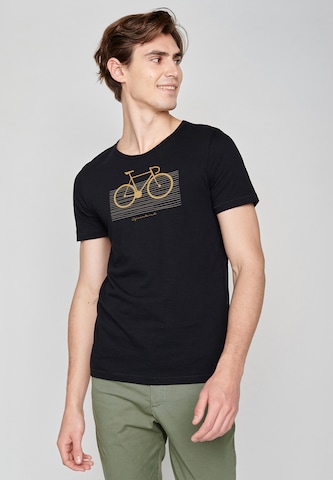 GREENBOMB Shirt 'Bike Bars' in Zwart