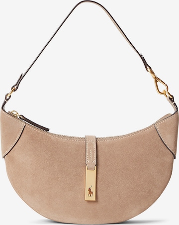 Polo Ralph Lauren Shoulder Bag in Beige: front