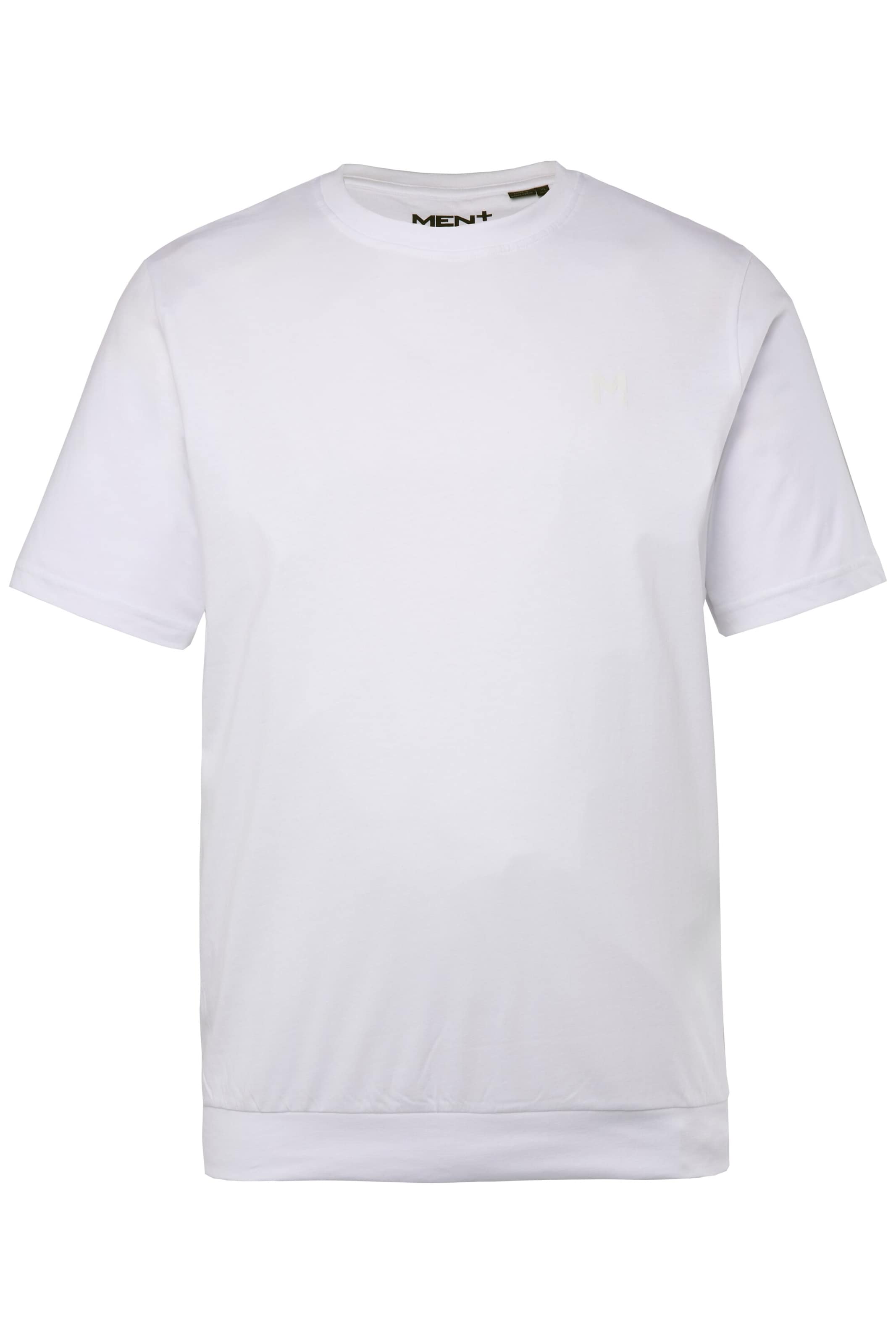 Men Plus Shirt in White: front
