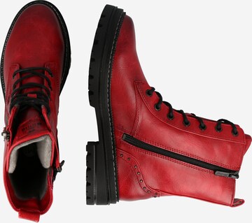 MUSTANG Lace-up bootie in Red