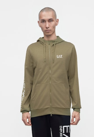 EA7 Emporio Armani Кофта на молнии в Зеленый
