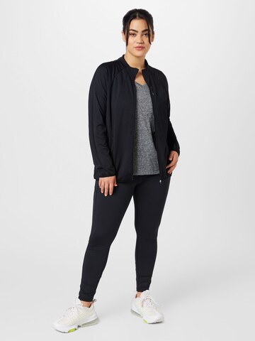 Only Play Curvy Trainingsjacke 'RUBY' in Schwarz