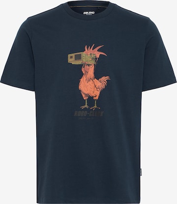 BLEND Majica 'BHIDAN HUMOR ANIMAL' | modra barva: sprednja stran