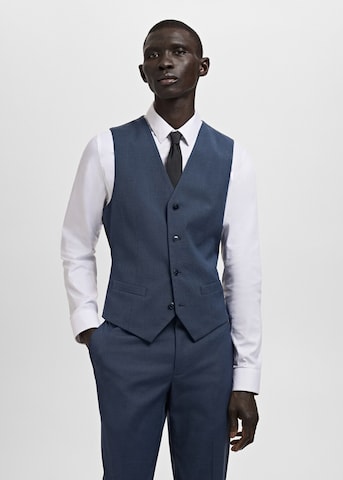 MANGO MAN Suit Vest 'Paris' in Blue: front