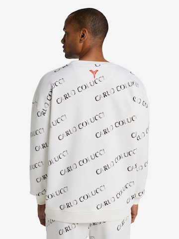 Carlo Colucci Sweatshirt ' Davanzo ' in White