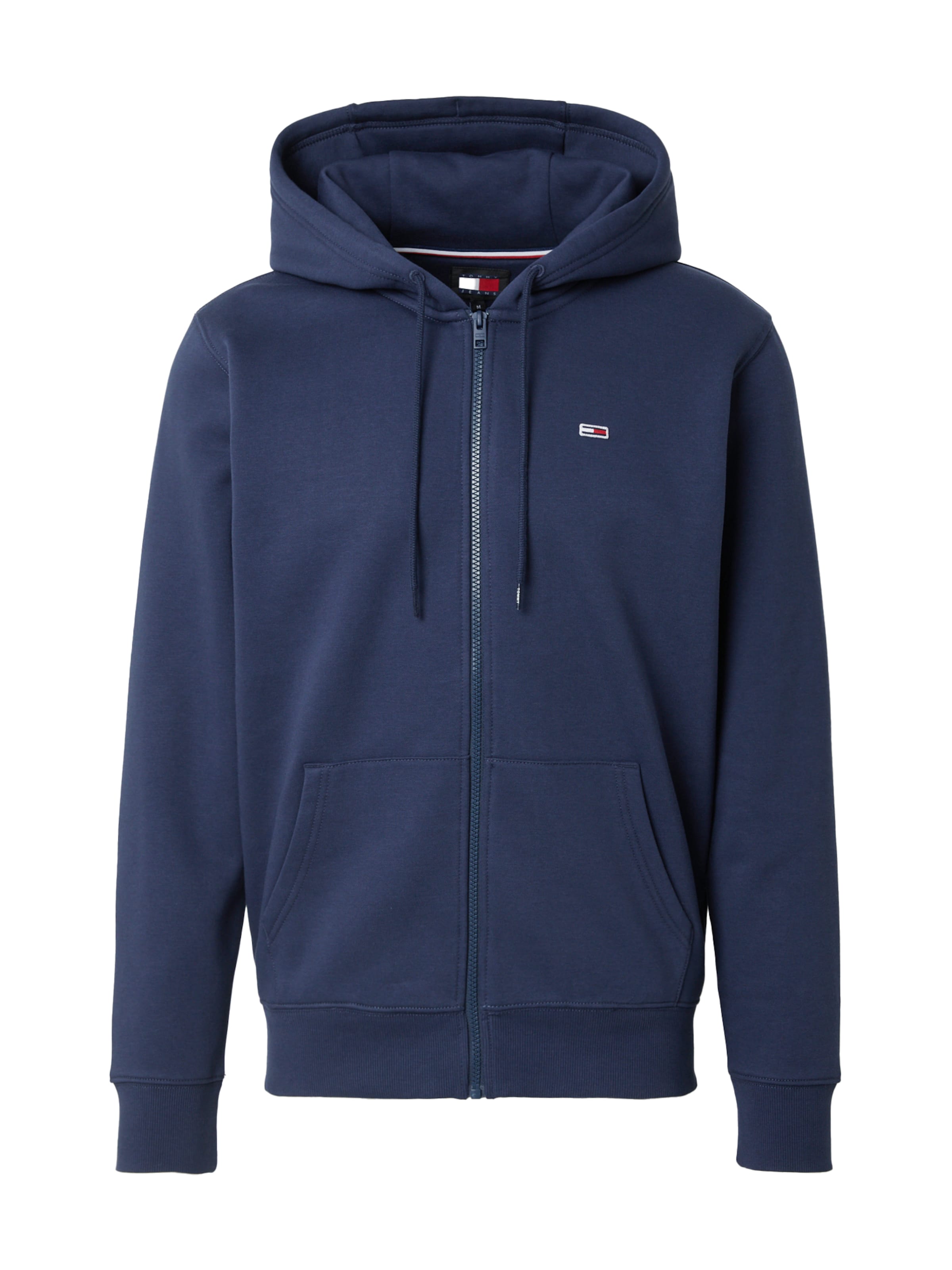 Tommy Jeans Regular Fit Sweatjacke in Blau: Vorderseite