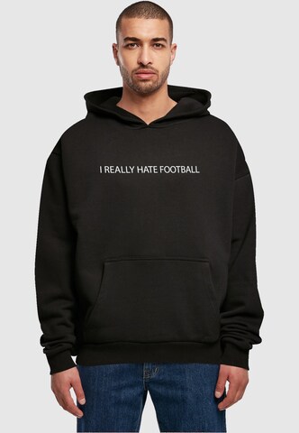 Merchcode Sweatshirt 'Hate Football' in Zwart: voorkant