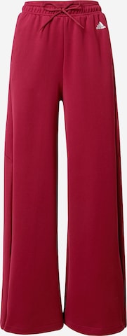 ADIDAS SPORTSWEAR Wide leg Workout Pants 'Zoe Saldana' in Red: front