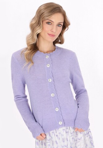 DreiMaster Vintage Вязаная кофта в Лиловый: спереди