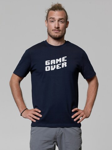 T-Shirt 'Game Over' Watapparel en bleu : devant