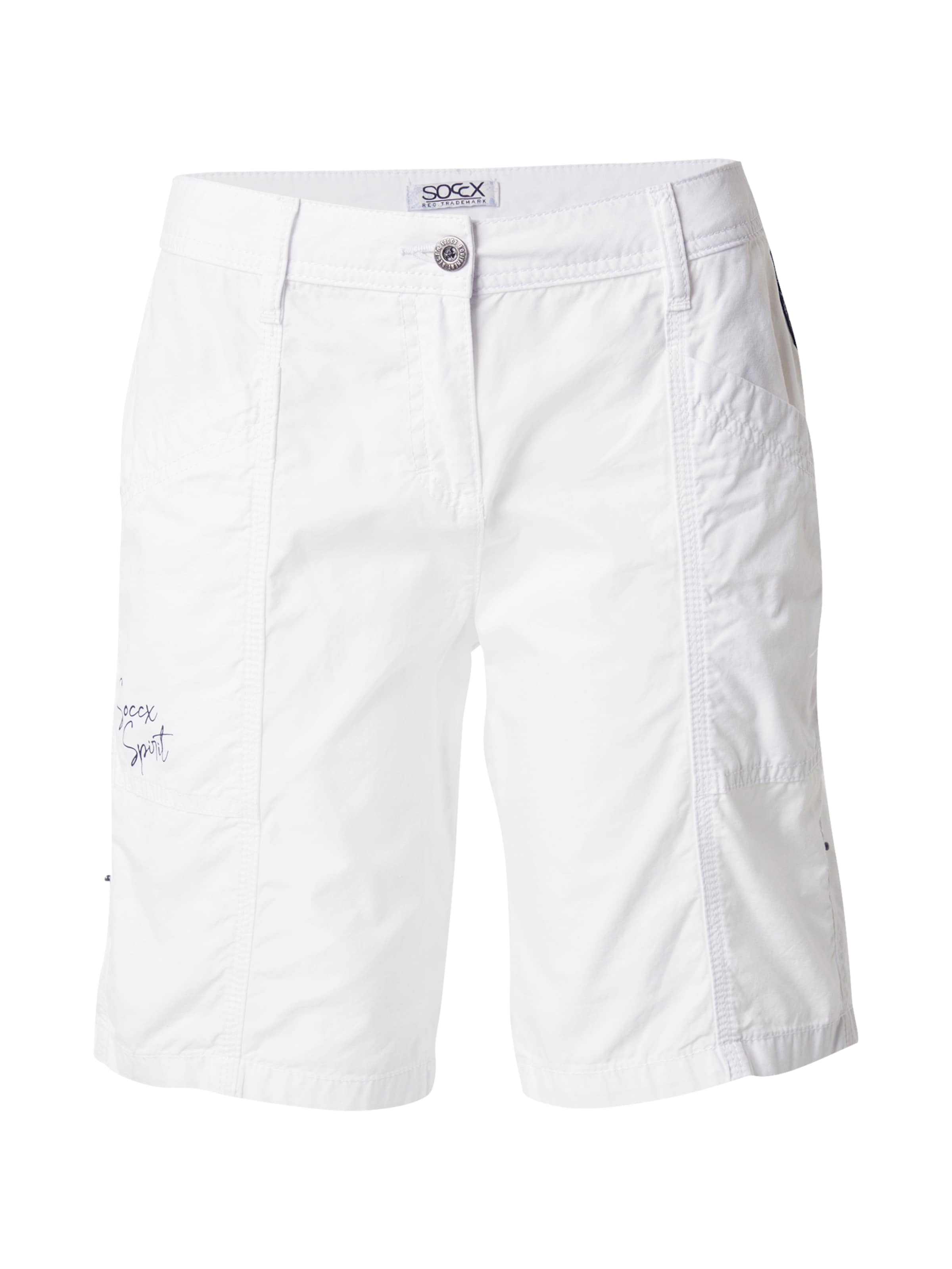 Soccx - regular Pantalón en blanco: frente