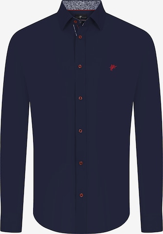 Coupe regular Chemise 'GIANFRANCO' DENIM CULTURE en bleu : devant