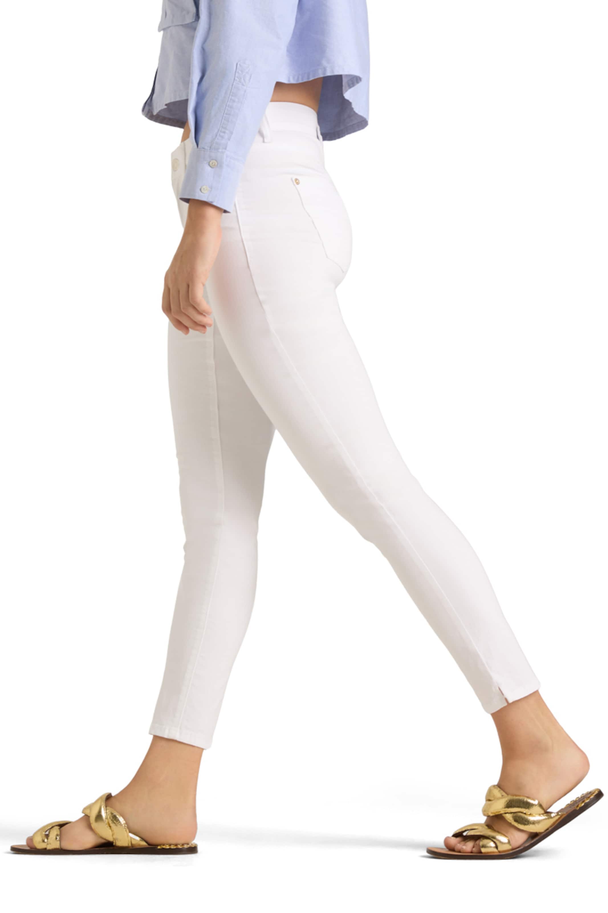 Cambio Slim fit Jeans ' Piper ' in White