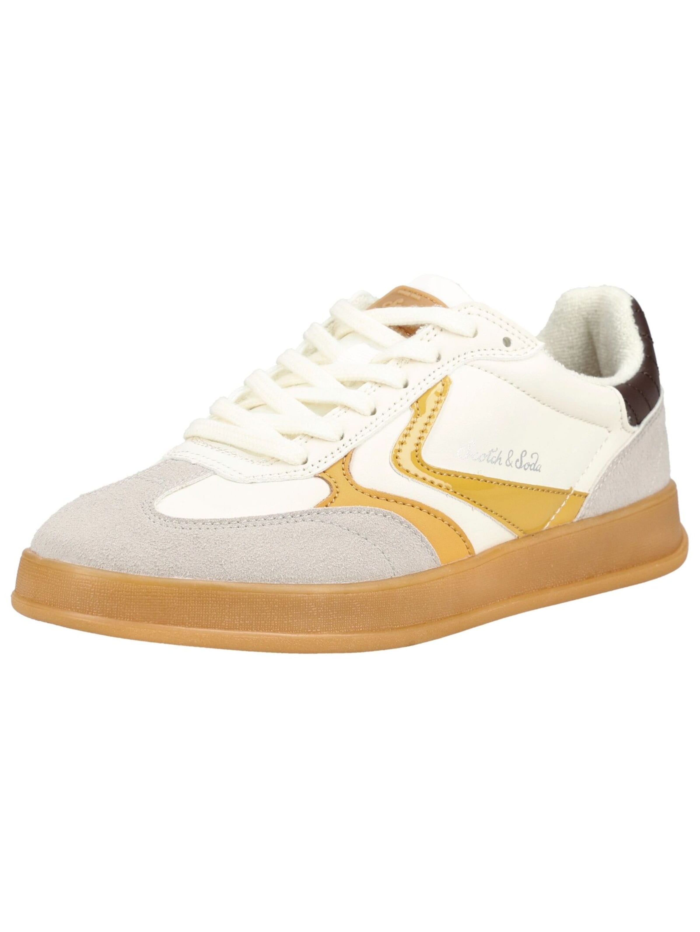 Baskets basses SCOTCH & SODA en beige : devant