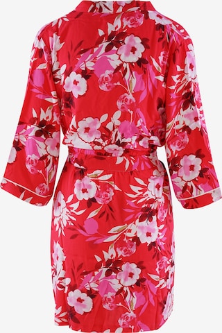 PJ Salvage Ochtendjas ' robe - Watercolor Bloom ' in Rood