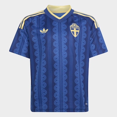 ADIDAS PERFORMANCE T-Shirt fonctionnel 'Sweden 26 Away Kids' en 128 en bleu / bleu foncé / jaune, Vue avec produit