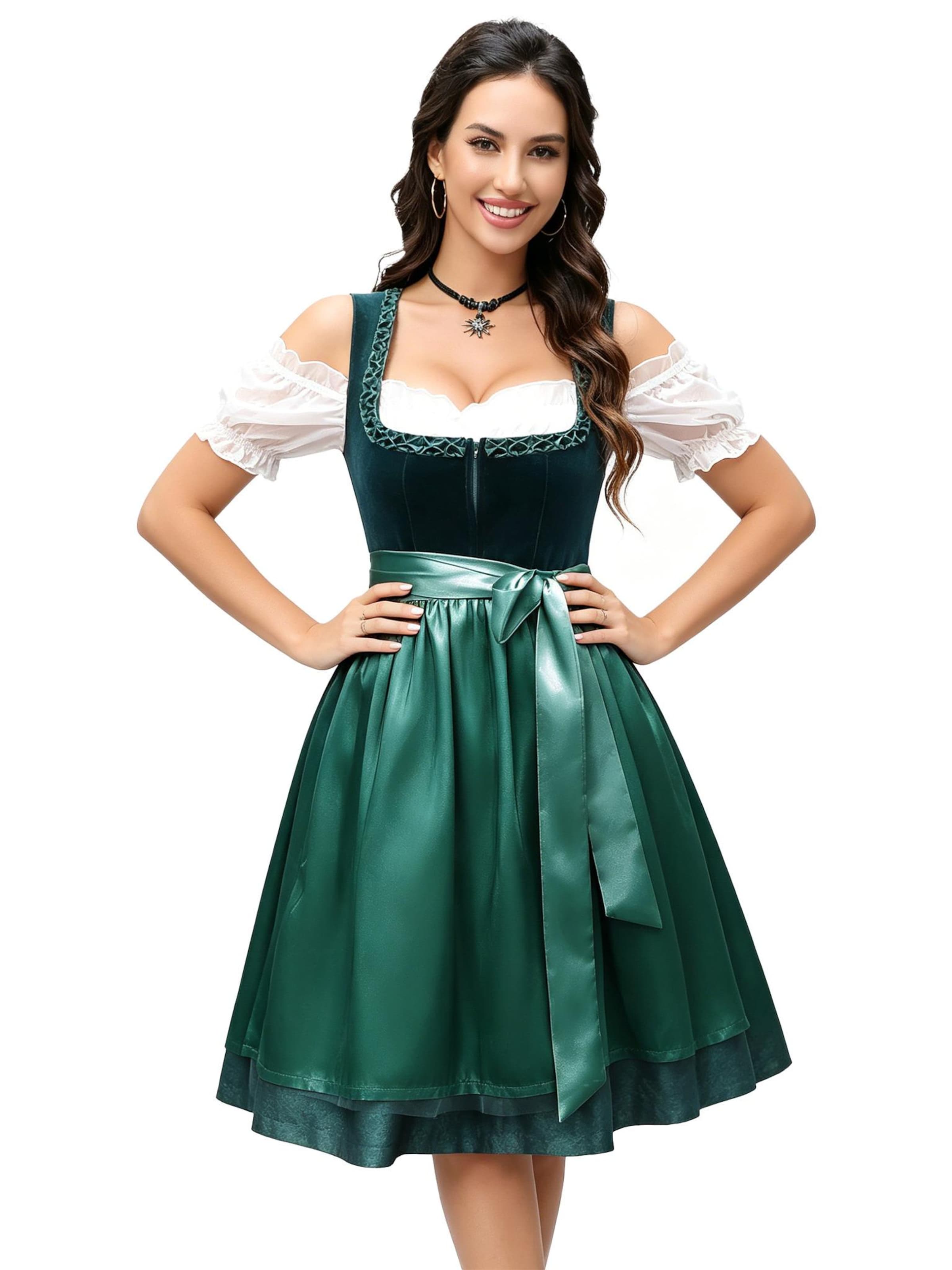 KoJooin Dirndl‌‌‌‌‌‌‌‌‌ in Grün: Vorderseite