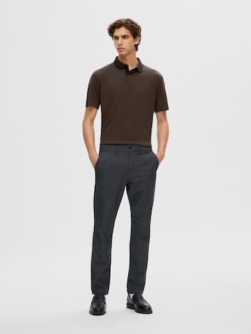 juoda SELECTED HOMME Standartinis „Chino“ stiliaus kelnės 'Miles'